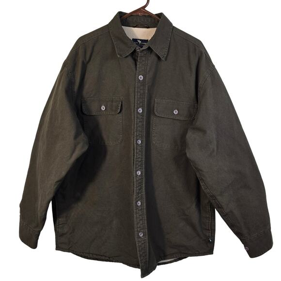Moose Creek Shacket Men's XL Brown Canvas Fleece Lined Workwear Utility Heavy - Picture 1 of 11